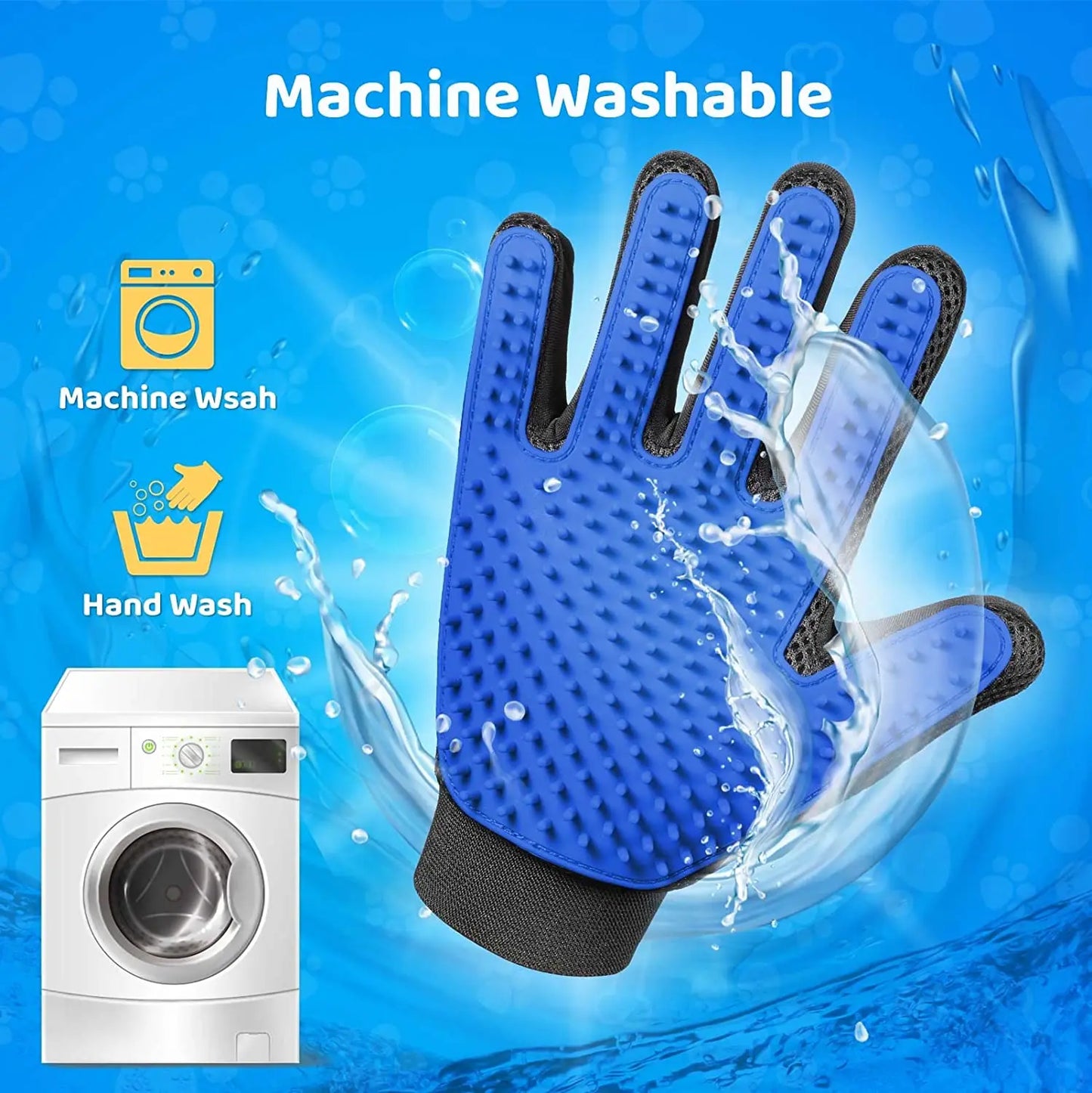 Pet Grooming Glove for Cats & Dogs – Gentle Deshedding & Hair Removal Mitt