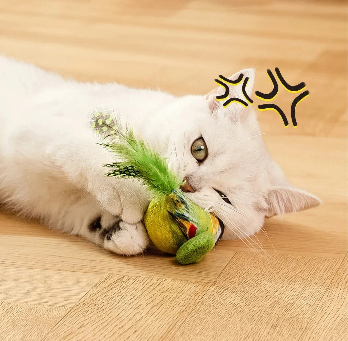 Interactive Bird Cat Toy with Realistic Chirps & Catnip